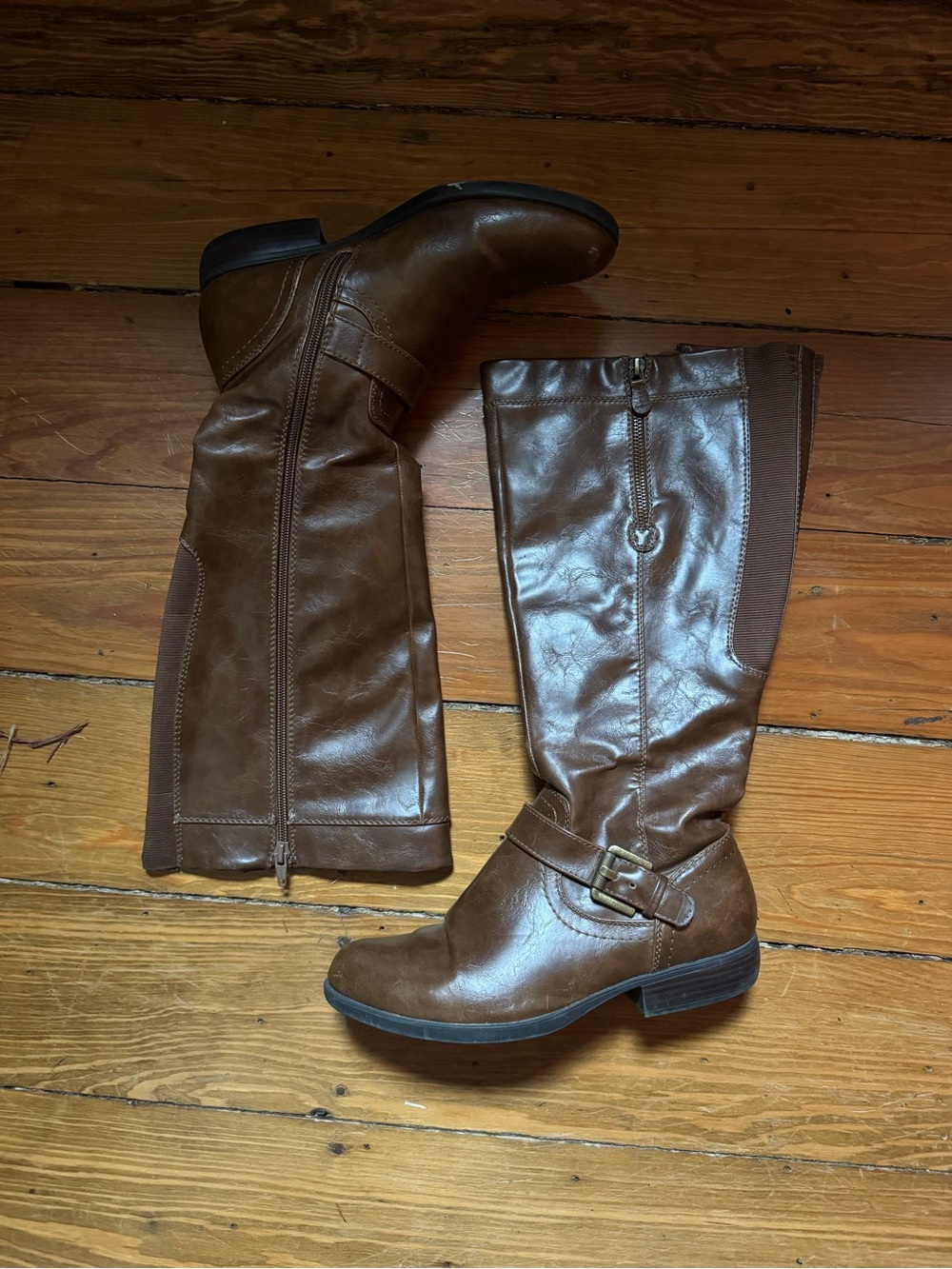 Brown Knee-High Riding Boots